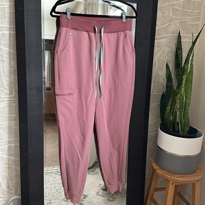 FIGS High Waisted Zamora Jogger Scrub Pants 2.0 (Mineral Mauve)